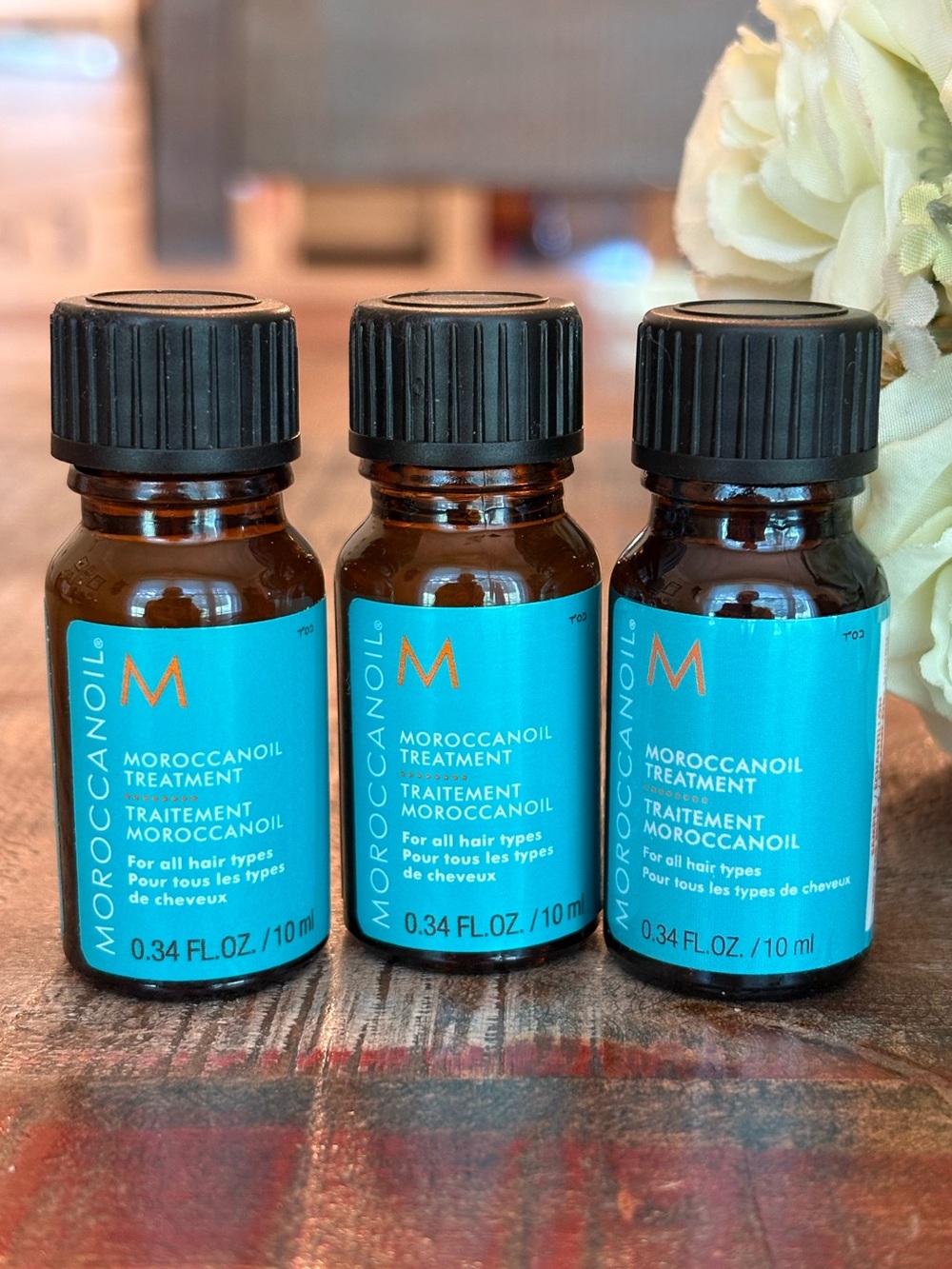 New MOROCCANOIL Treatment OIL Minis TRIO 1.02 fl oz/30 ml TOTAL!